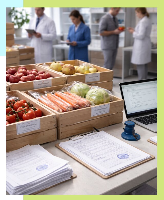 Сертификация овощей и фруктов в Стрежевом от 8666 р. | Алешин-Стж