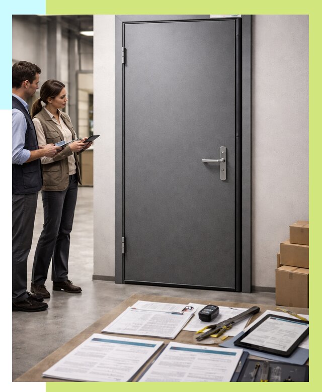 Сертификация противопожарных дверей в Стрежевом от 9176 р. | Алешин-Стж